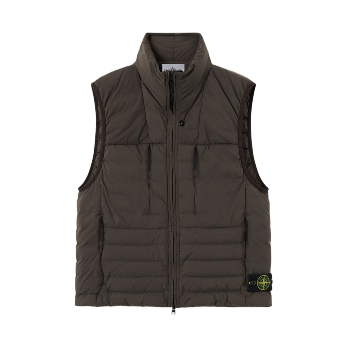 L2S15G1000-11S0183-V0078 Stone Island G100011 Seamless Tunnel Nylon Down-TC Down Vest with Anti-Drop Finish Coal Grey - 26FW