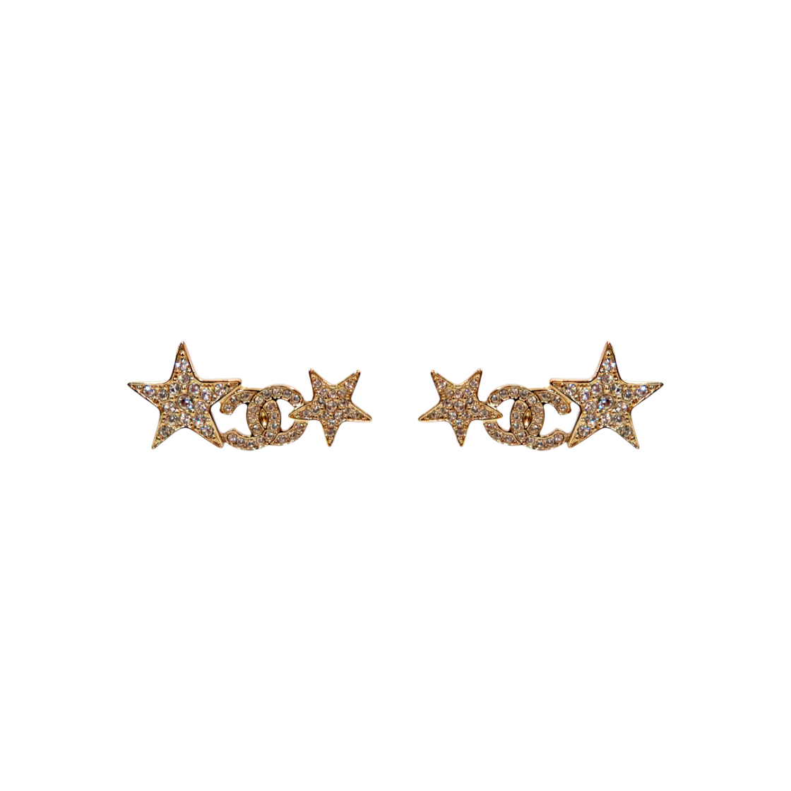 ITKV4PWST2WE Chanel Coco Mark Star Earrings