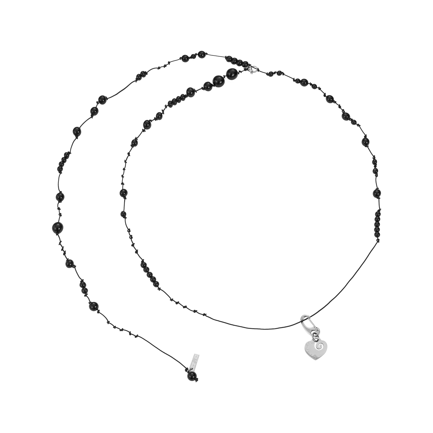 엔프프 헤이지 롱 네크리스 블랙(Nff Hazy Long Necklace Black)