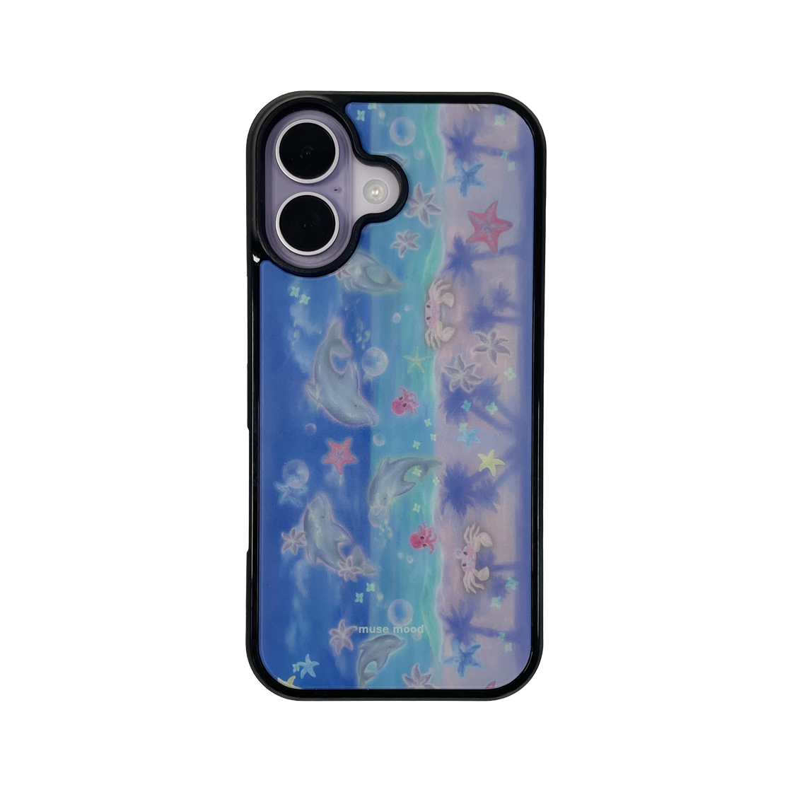 뮤즈무드 돌핀 비치 에폭시 휴대폰 케이스(Musemood Dolphin Beach Epoxy Phone Case)