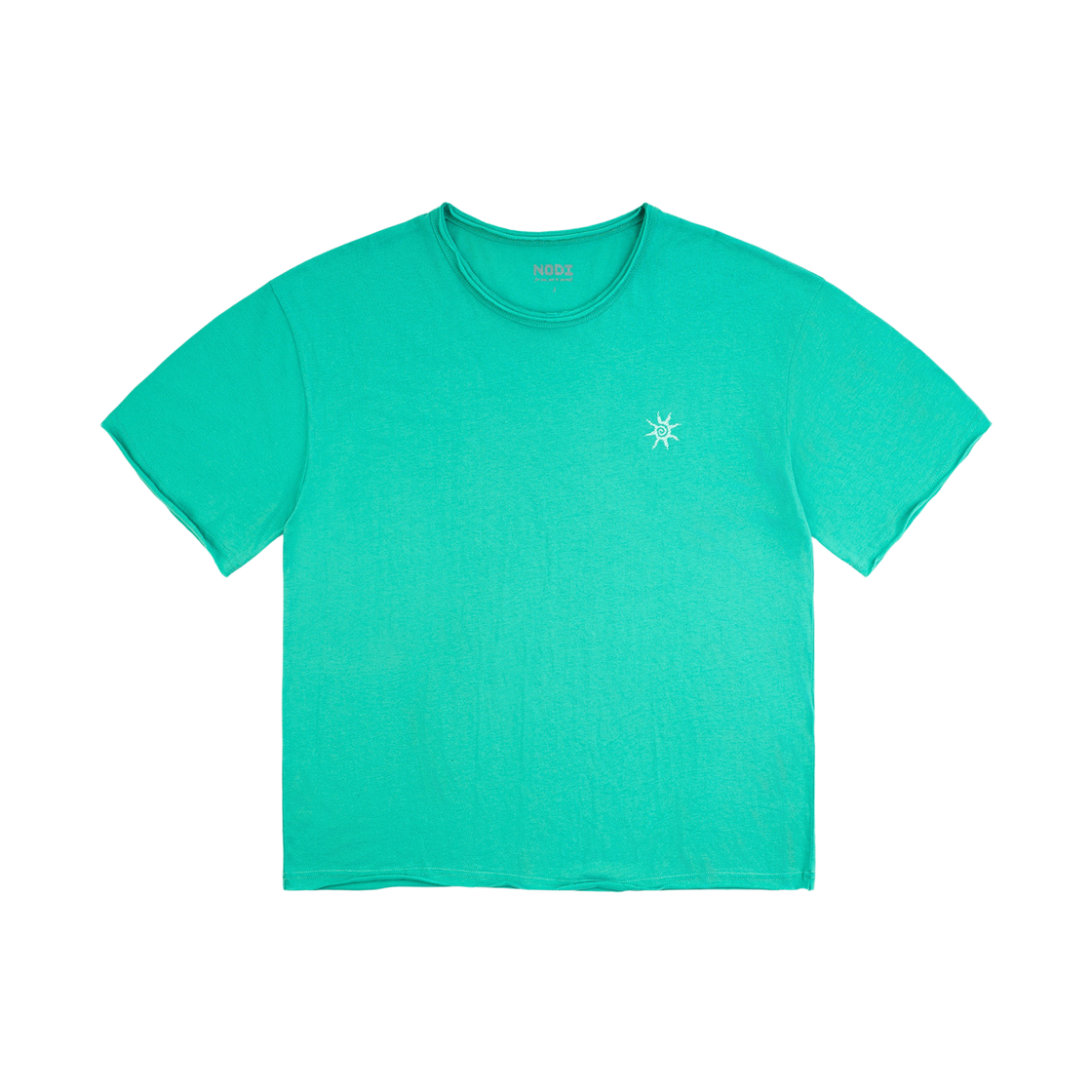 노디 코튼 30수 라운드 넥 크롭 티 민트(NODI Cotton 30S Round Neck Crop Tee Mint)