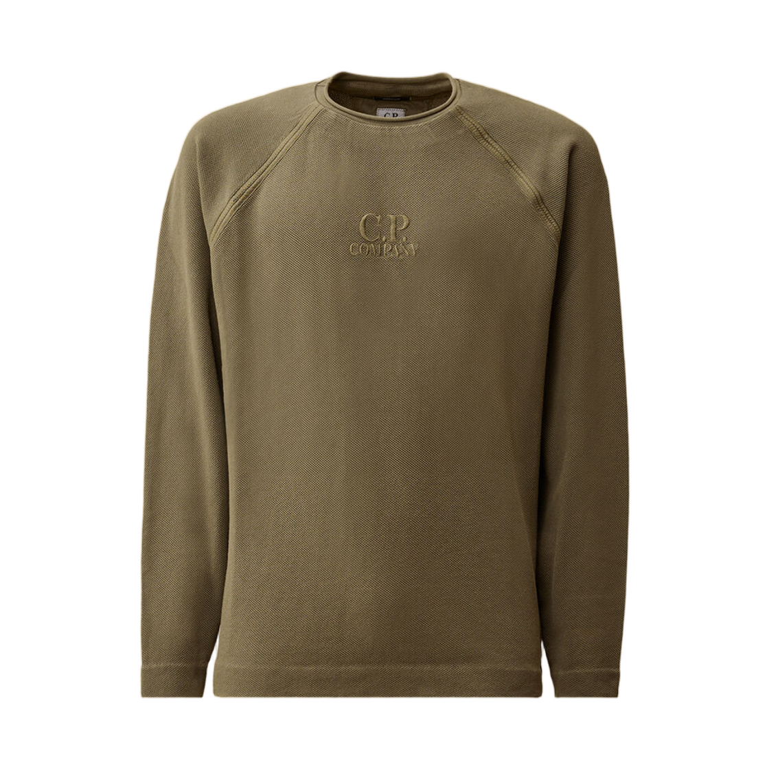 20CMSS178A110635S921 C.P. Company Heavy Piquet Pigment Dyed Mockneck Sweatshirt Gunmetal Grey - 26SS