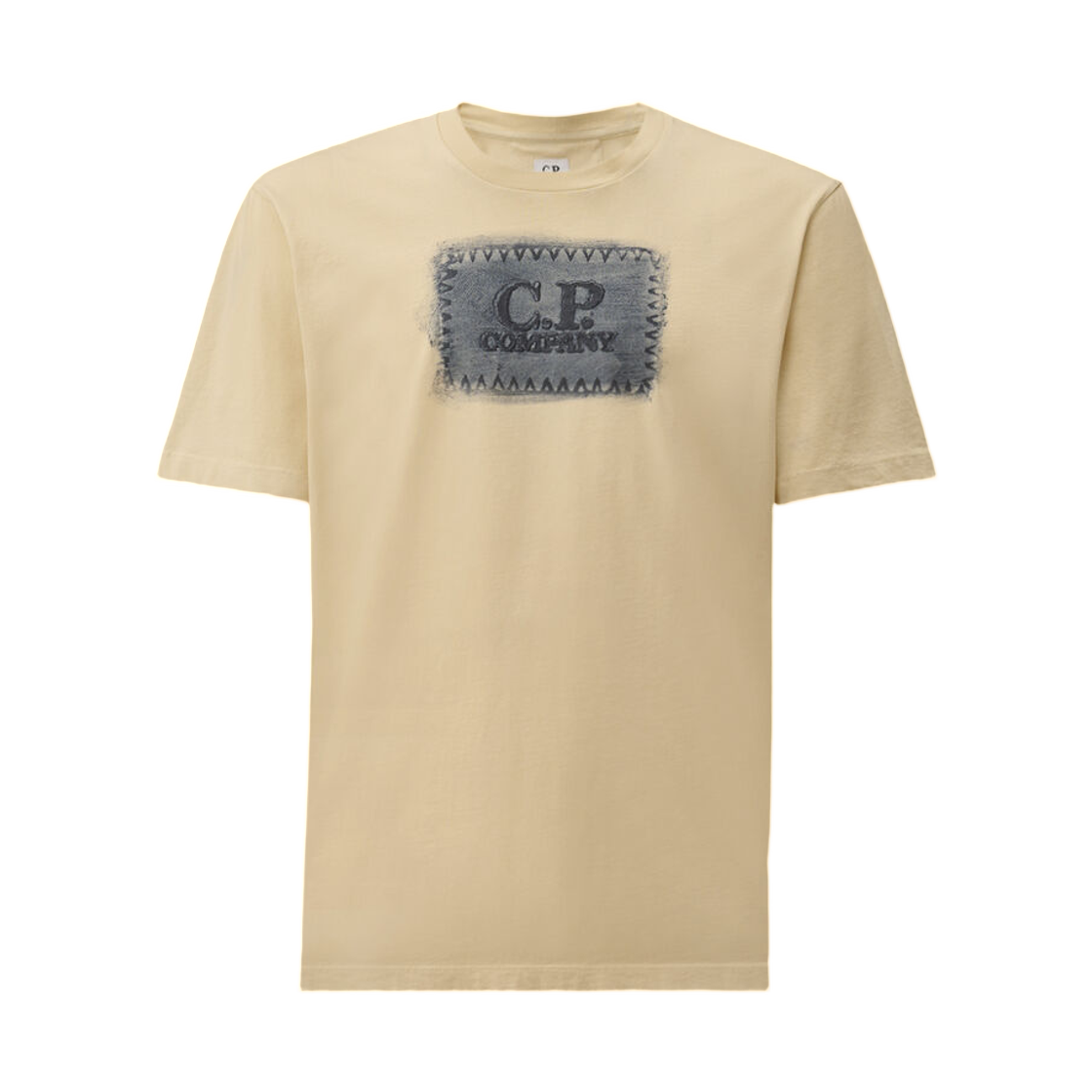 20CMTS294A005431G114 C.P. Company 24/1 Jersey Short Sleeve Logo Label T-Shirt Frozen Dew White - 26SS