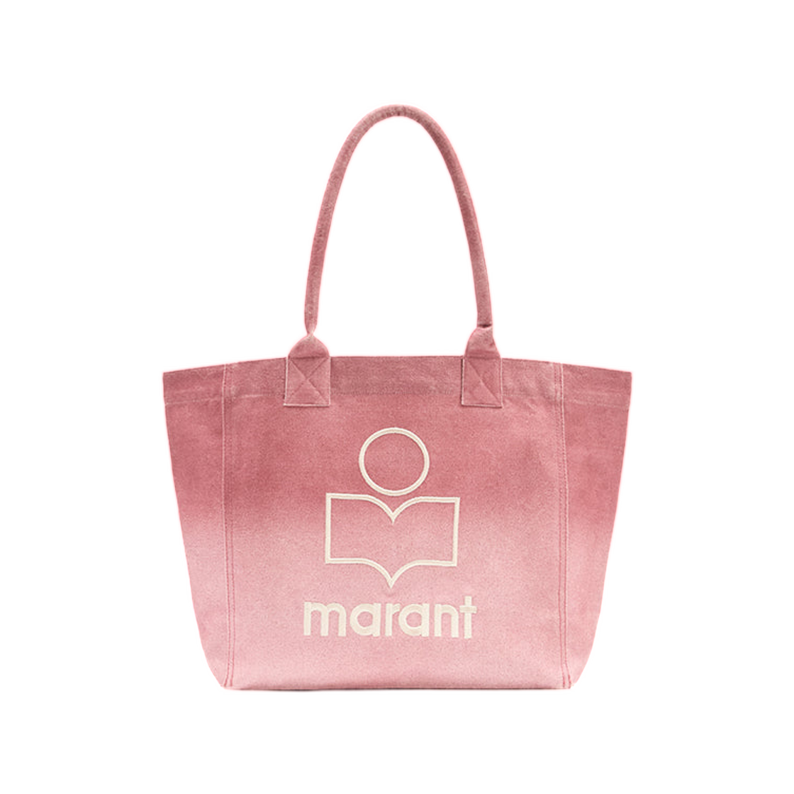PM0002FA-D3X04M-40RY Isabel Marant Small Yenky Tote Washed Cotton Logo Bag Raspberry