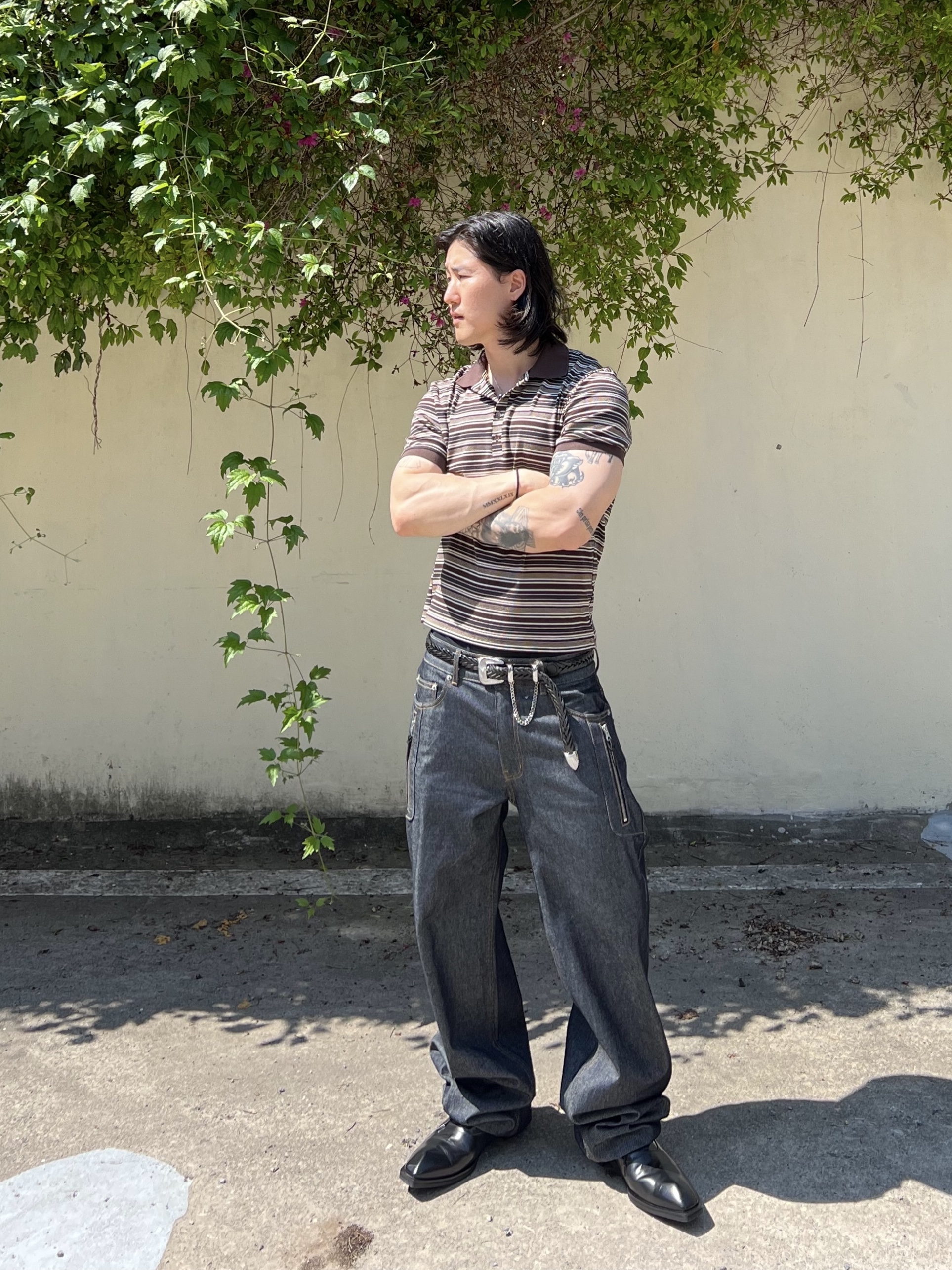 MJD LOW-RISE DUAL ZIP DENIM INDIGO, CSC x Soulesures SC:ENE 001 착용 스타일 - 1