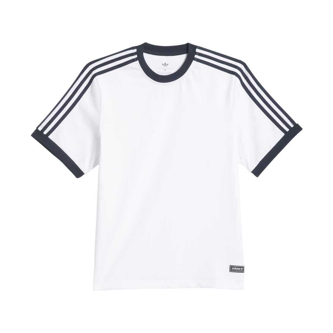 KS4344 Adidas Skateboarding Ringer T-Shirt White Aurora Ink - KR Sizing