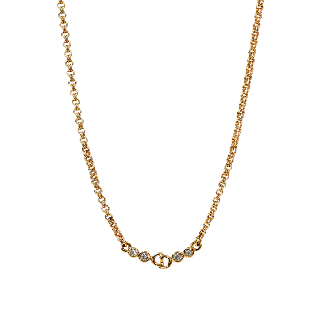 ITPE4U5SUGIH Dior Cubic CD Gold Necklace A-B56664