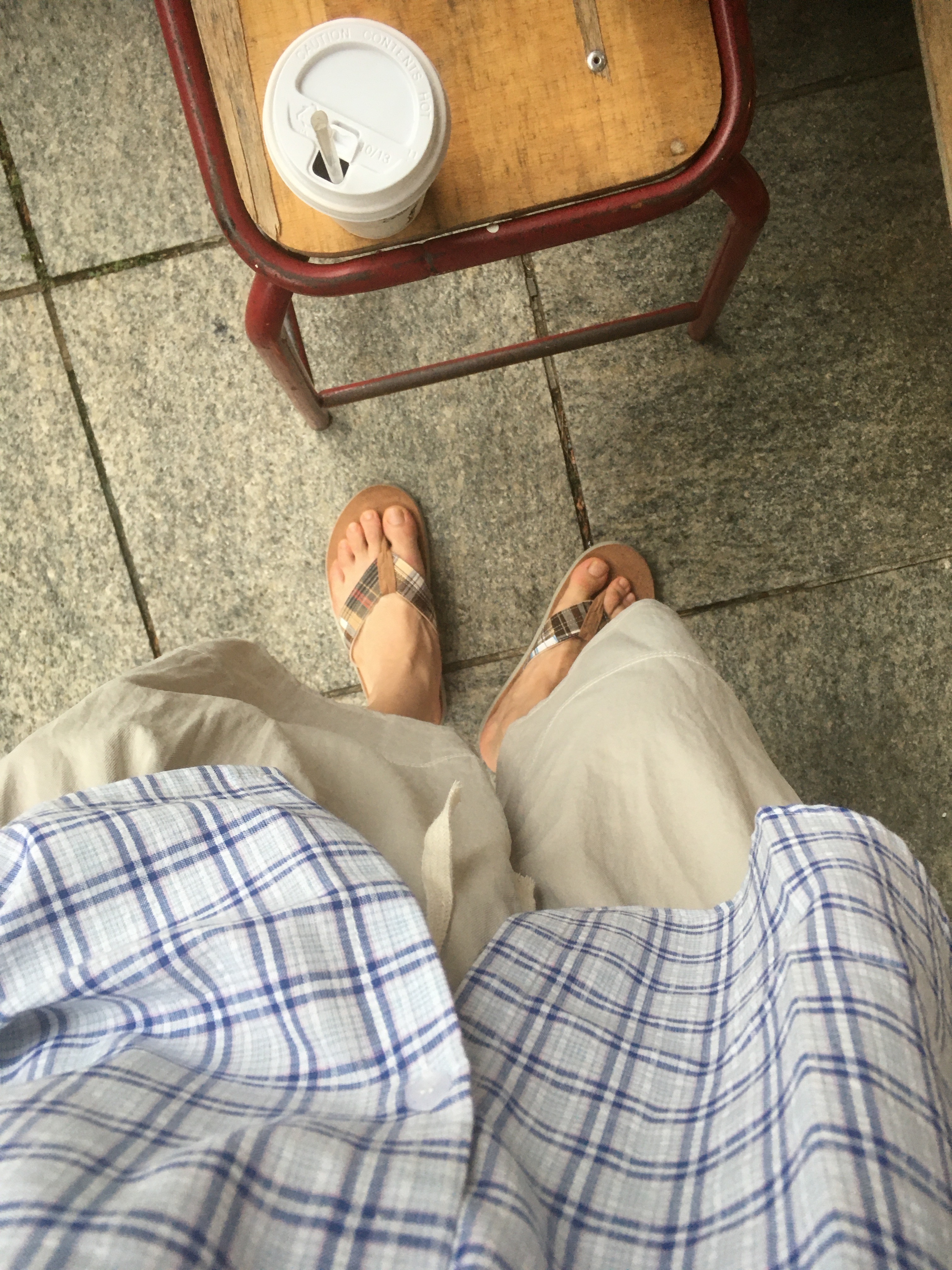 Patagonia Corduroy Cap 73 Skyline Topsoil Brown, Island Slipper Madras Deck Slide Tan Madras 착용 스타일 - 2