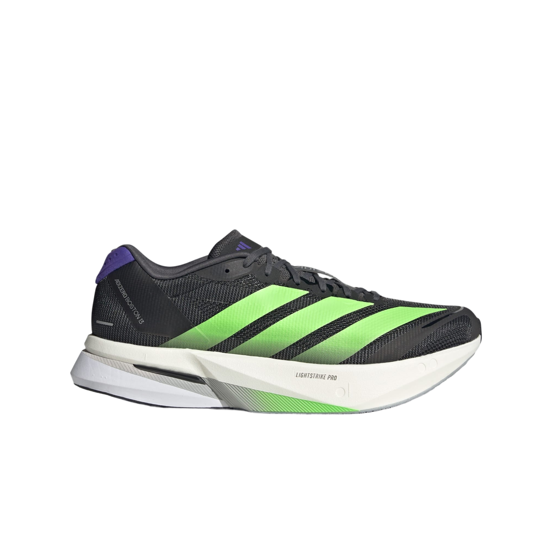 JQ1670 Adidas Adizero Boston 13 Core Black Lime Burst