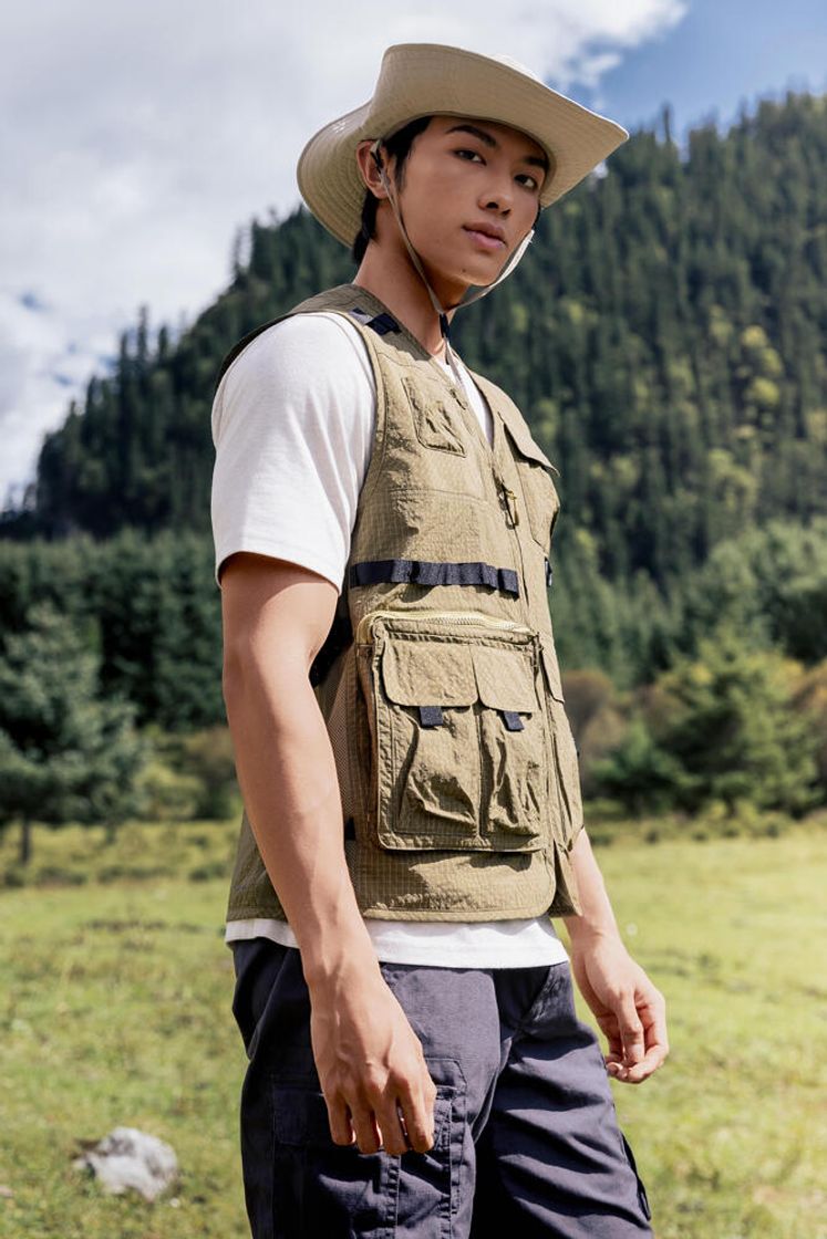 데카트론 남성 등산 베스트 NH500 골든 올리브 그린(DECATHLON Men's Hiking Vest NH500 Golden Olive Green) - 10