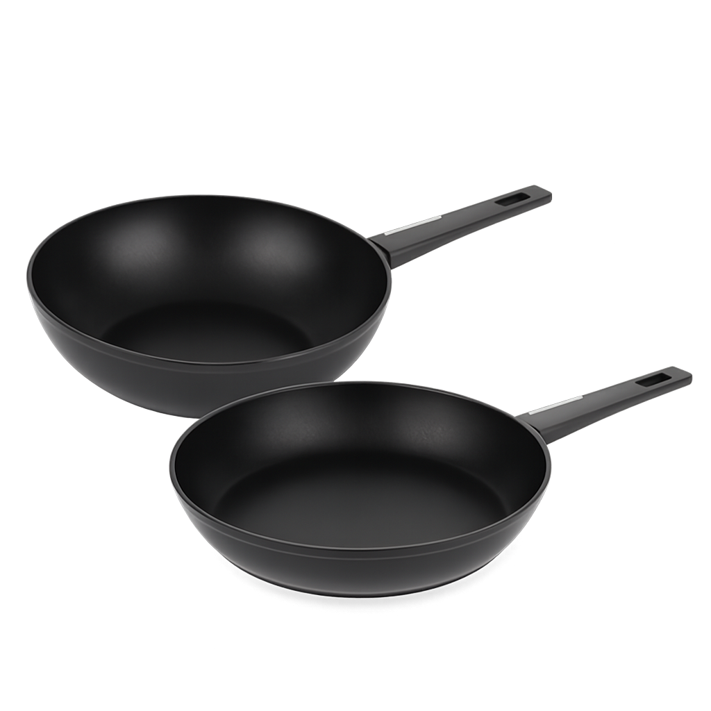 BRK012 BRK Smart Peak Frypan 2‑Piece Set (28cm + 28cm Wok)
