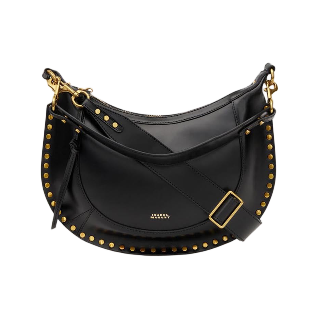 PP0001FA-A1C01M-01BK Isabel Marant Naoko Studded Leather Bag Black