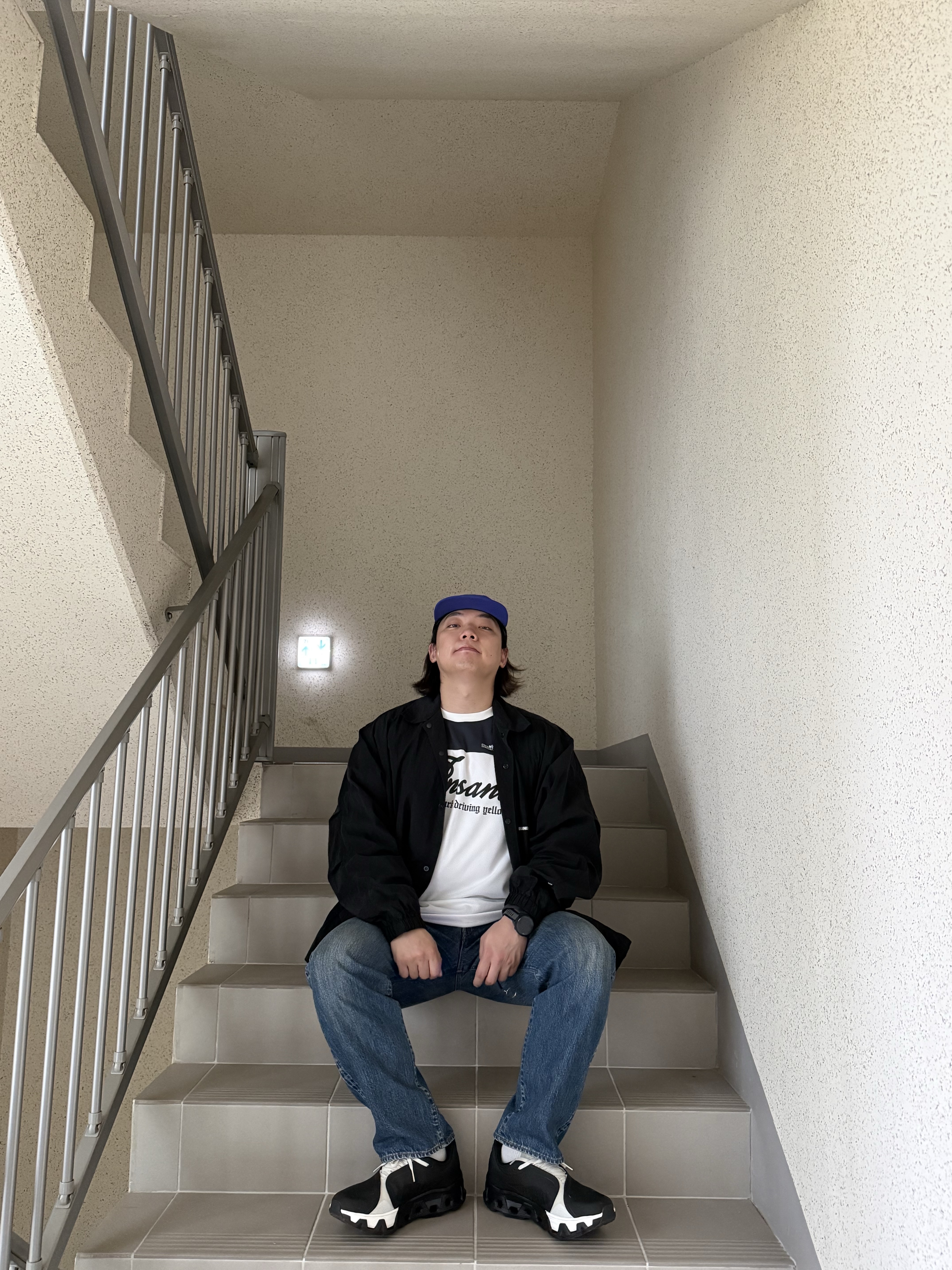 On Running x Post Archive Faction (Paf) Cloudmonster Hyper Black 착용 스타일 - 7