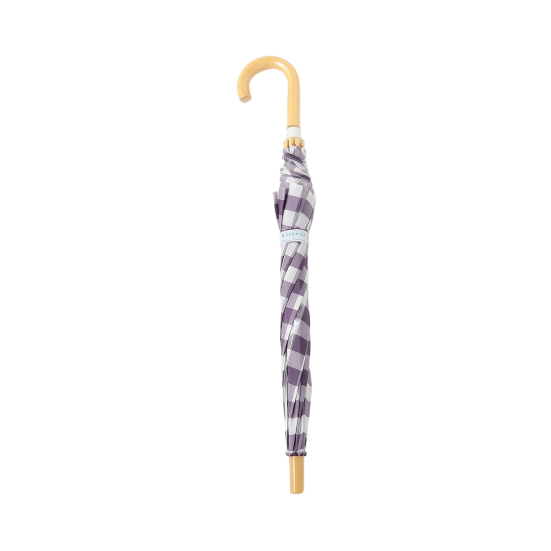 코도모 빔즈 깅엄 롱 엄브렐라 퍼플(Kodomo Beams Gingham Long Umbrella Purple)