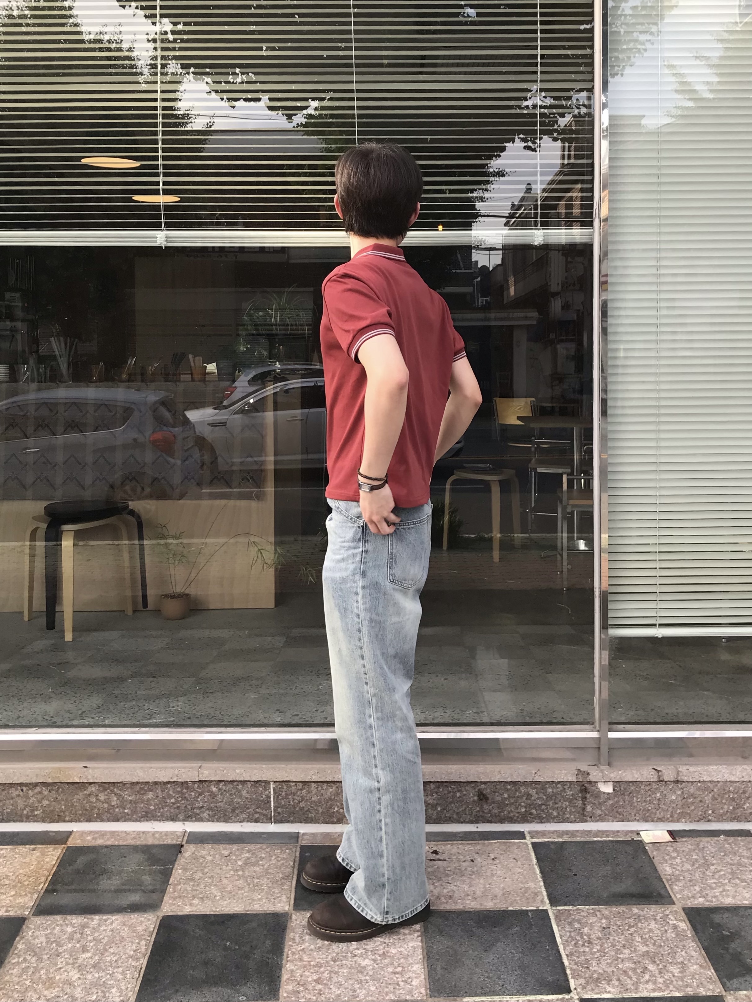 Casio LTP-V007L-9B, Dr. Martens 1461 Crazy Horse Dark Brown 착용 스타일 - 2