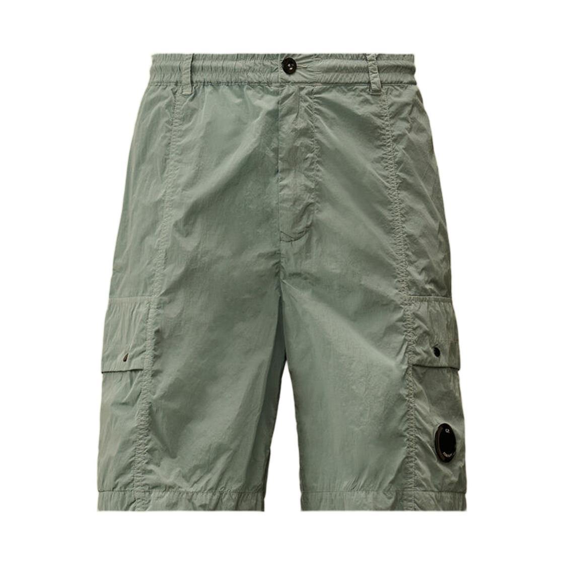20CMBE031A005904G809 C.P. Company Chrome-R Lens Boxy Cargo Shorts Silver Blue - 26SS