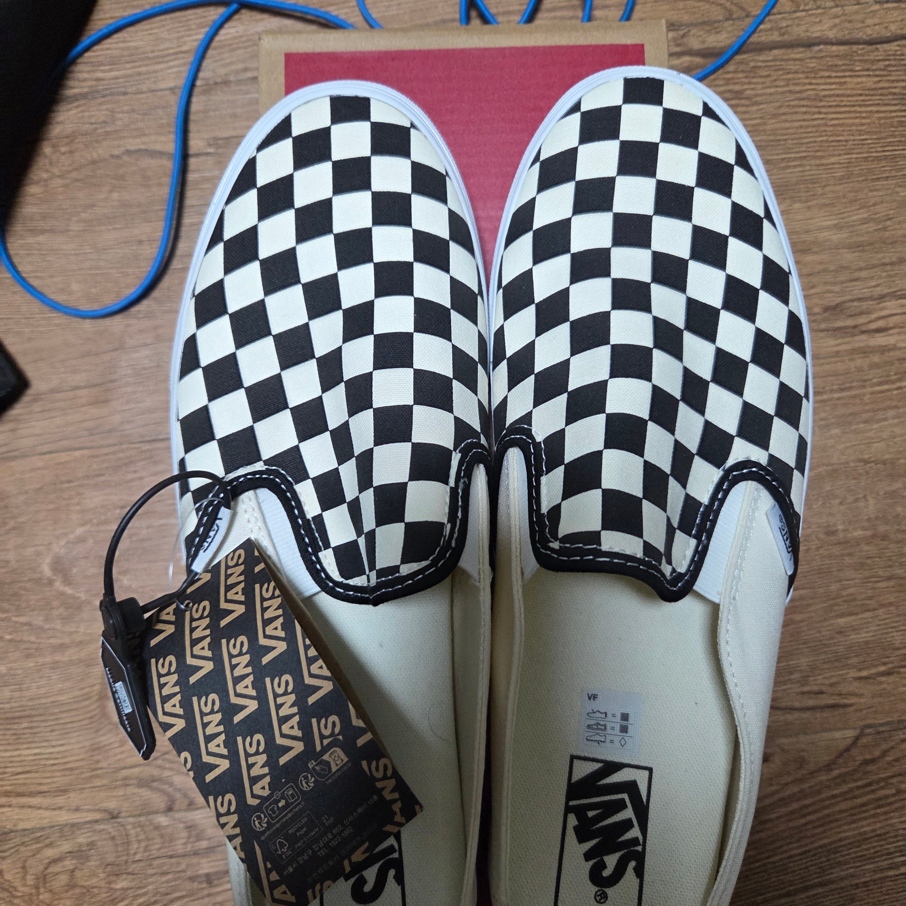 Vans Classic Slip-On Mule Checkerboard Black White 착용 스타일