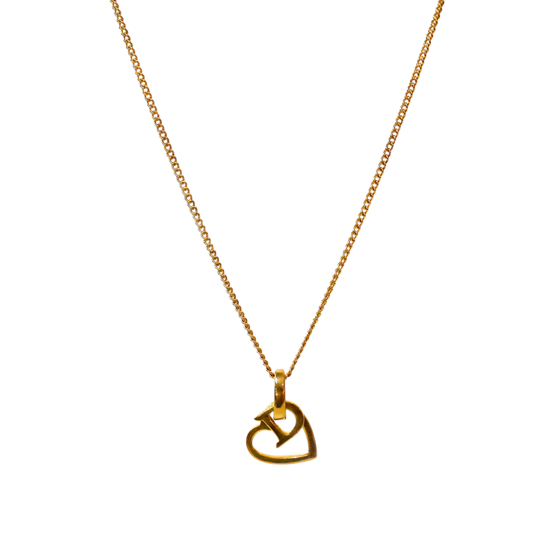 IT4O8T7DQL8N Dior Heart D Gold Necklace A-B60560