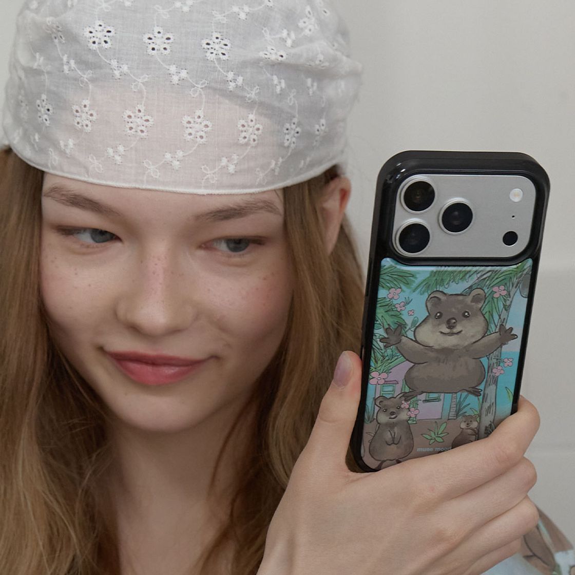 뮤즈무드 쿼카 데이 에폭시 휴대폰 케이스(Musemood Quokka Day Epoxy Phone Case) - 5