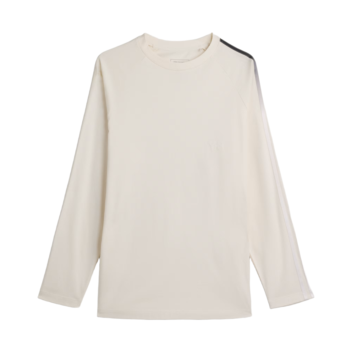 KU2195 Y-3 Oversized Gradient Stripes Long Sleeve T-Shirt Chalk White