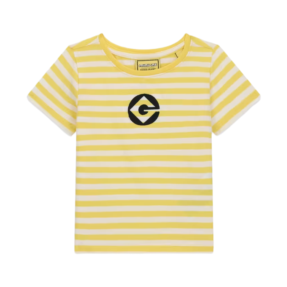 (키즈) 게스 진 x 미니언즈 스트라이프 티셔츠 옐로우((Kids) GUESS Jeans x Minions Striped T-Shirt Yellow)