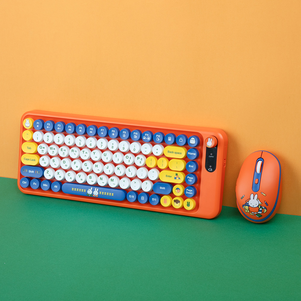 로이체 미피 텐키리스 멀티페어링 블루투스 저소음 무선 키보드 마우스 세트(Royche Miffy Tenkeyless Multi-Pairing Bluetooth Silent Wireless Keyboard & Mouse Set) - 2