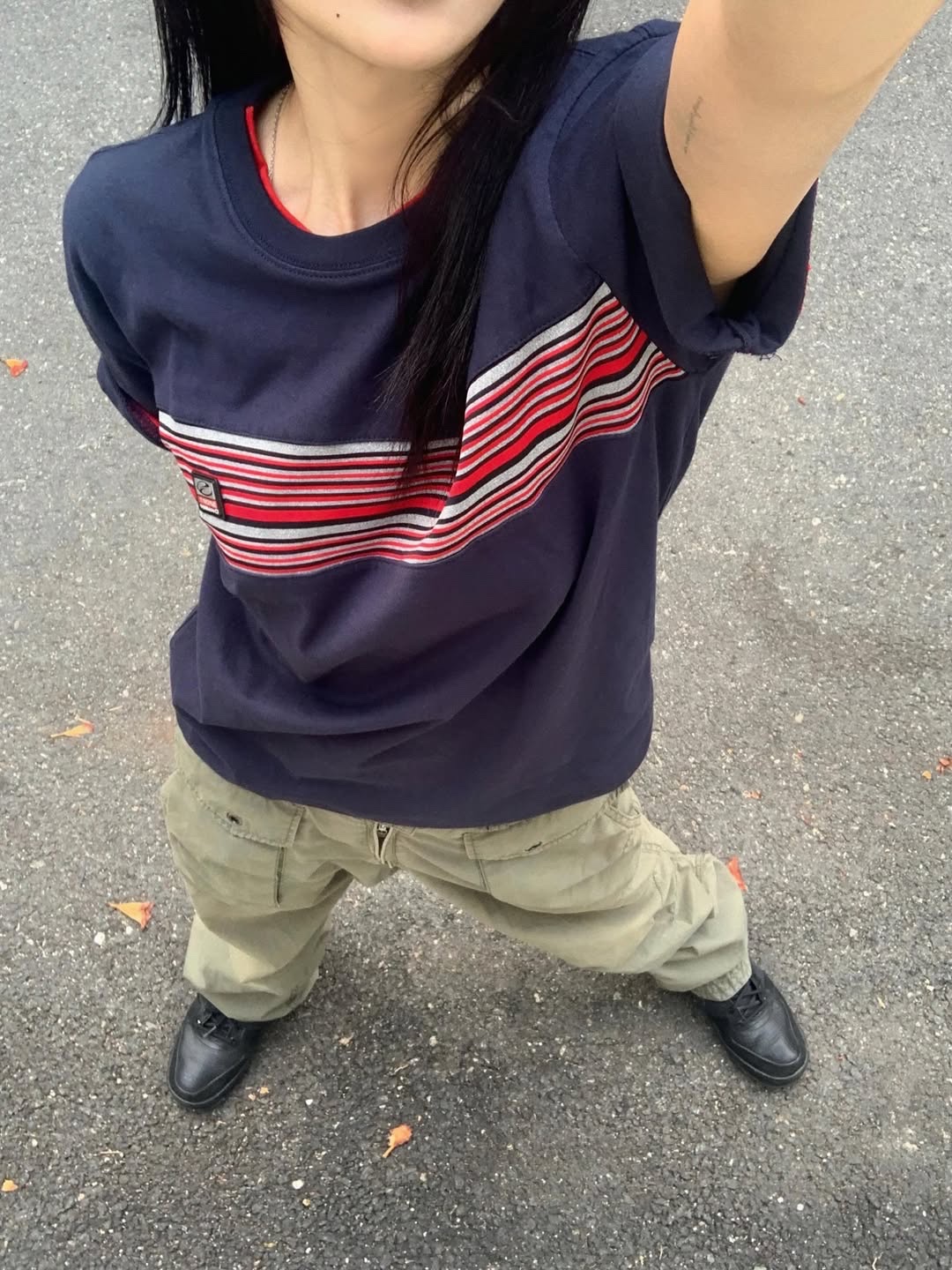 SPORT CHAMBER Spectrum T-shirt NAVY 착용 스타일 - 6
