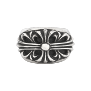 Chrome Hearts Floral Cross Ring Silver