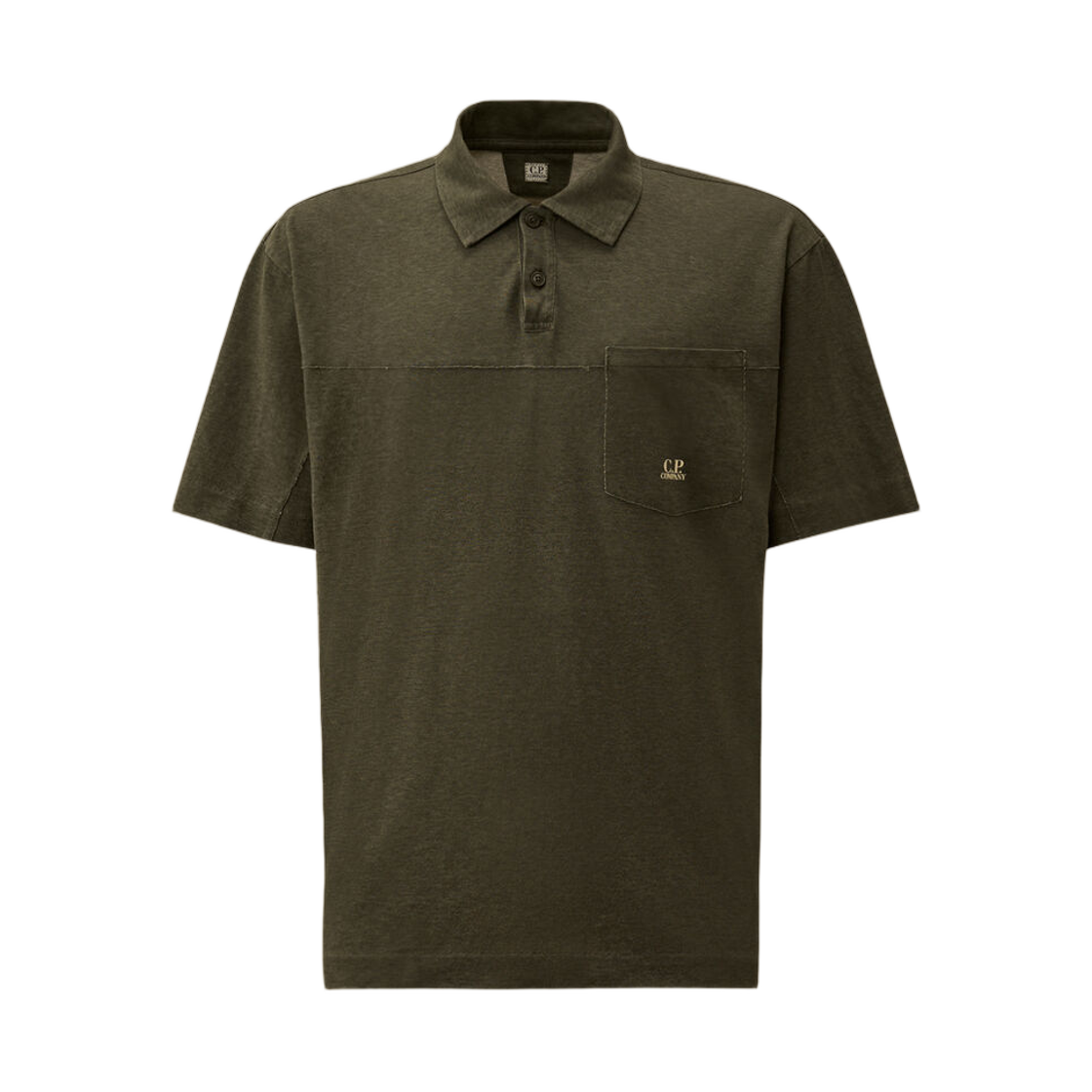 20CMPL201A110643P921 C.P. Company 20/1 Jersey Plated Polo Gunmetal Grey - 26SS