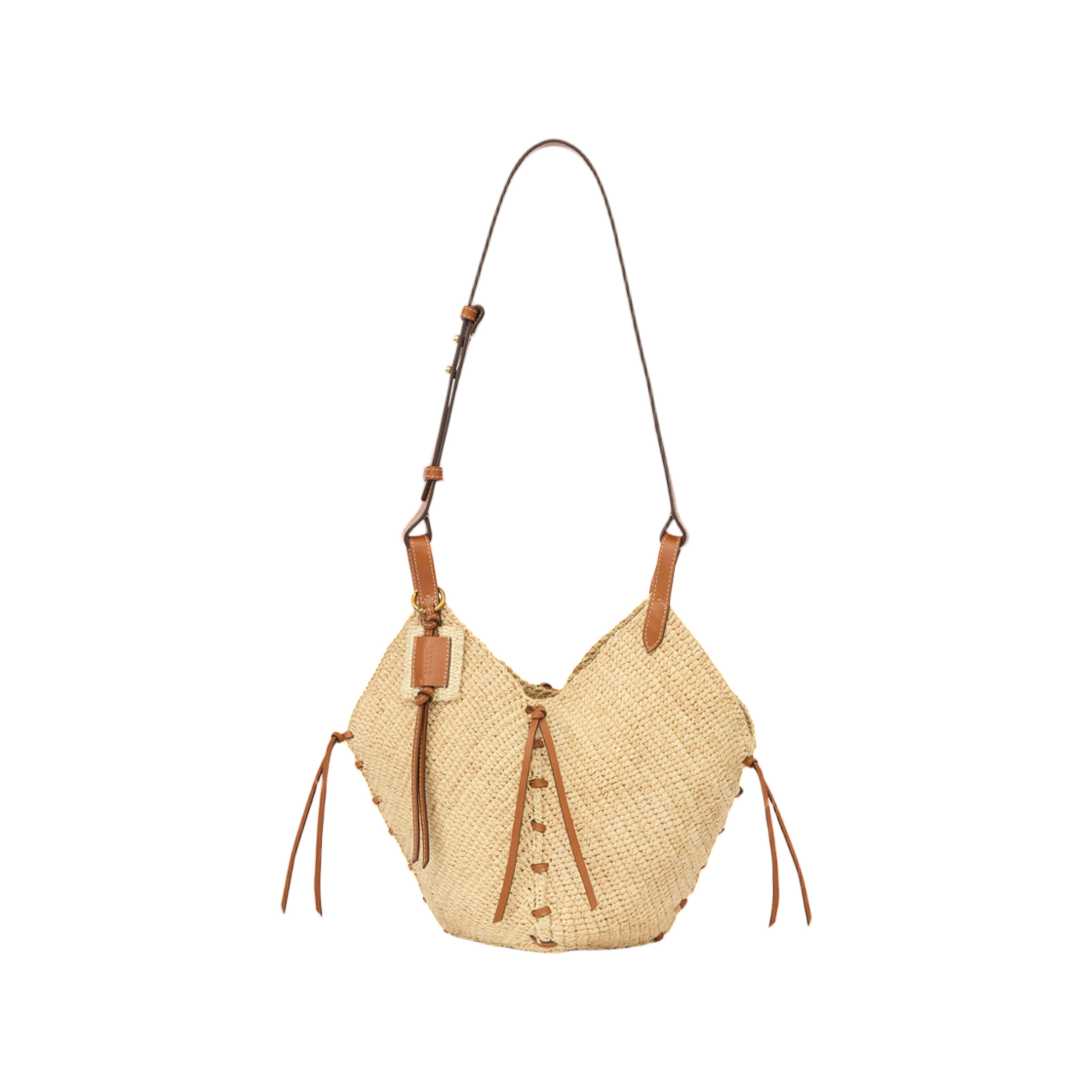 이자벨 마랑 탬파 미니 라피아 숄더백 내츄럴 꼬냑(Isabel Marant Tampa Mini Raffia Shoulder Bag Natural Cognac)