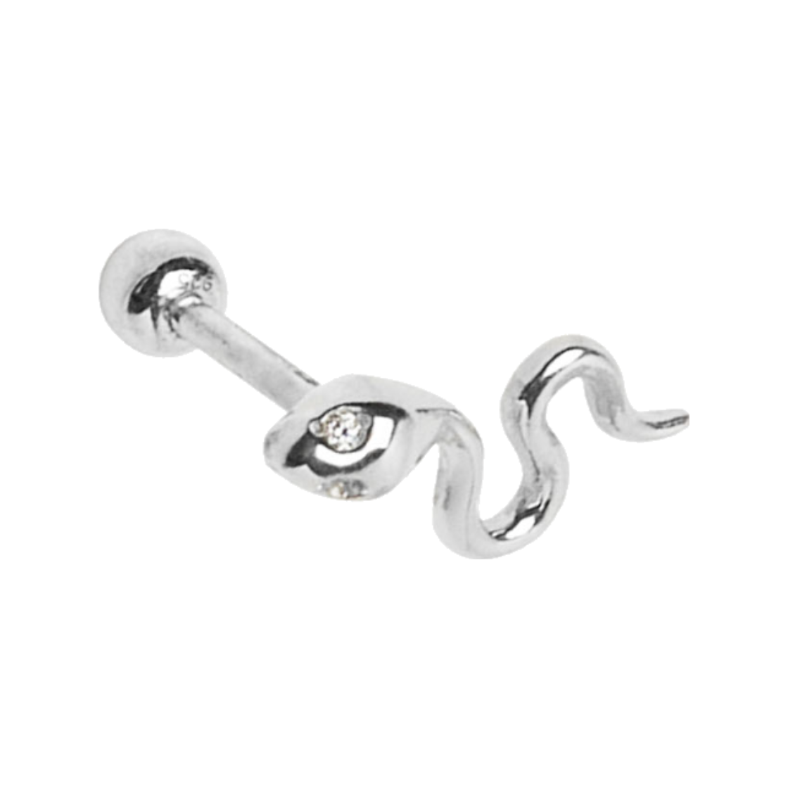 라피씬 뱀 피어싱 (실버)(LA PISCINE Silver Snake (925 Silver) (Single)) - 4