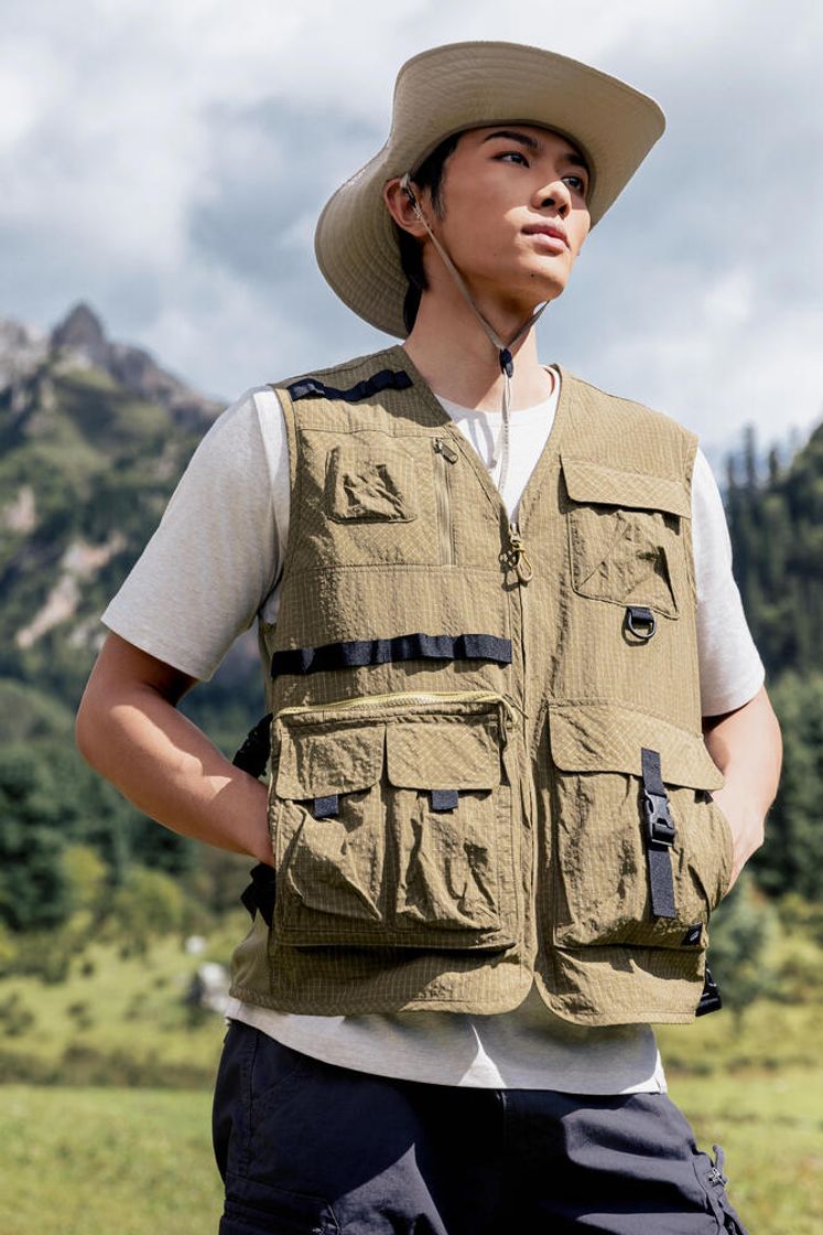 데카트론 남성 등산 베스트 NH500 골든 올리브 그린(DECATHLON Men's Hiking Vest NH500 Golden Olive Green) - 9