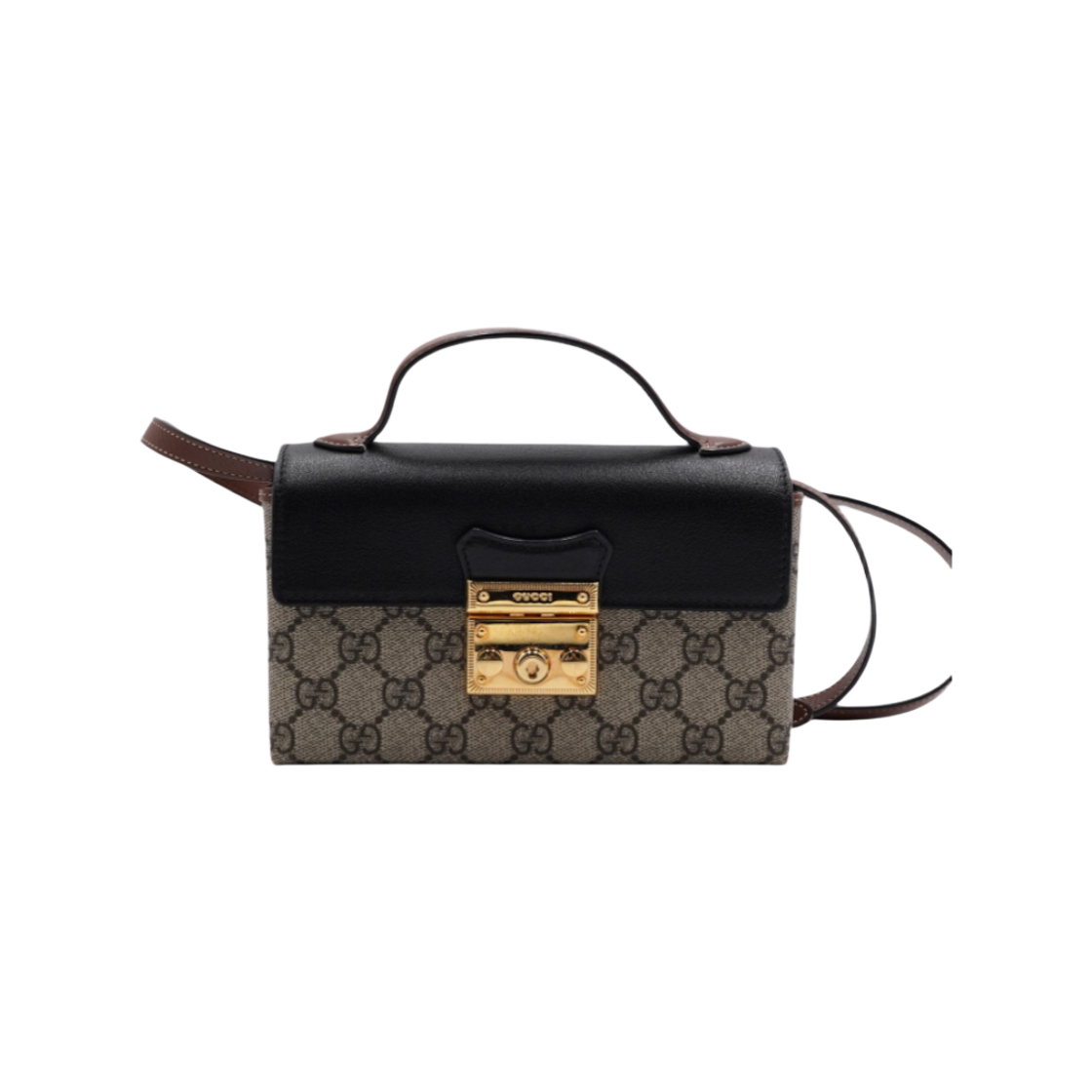 ITKVMFFWBDCI Gucci 652683 GG Supreme Padlock Mini Tote & Shoulder Bag