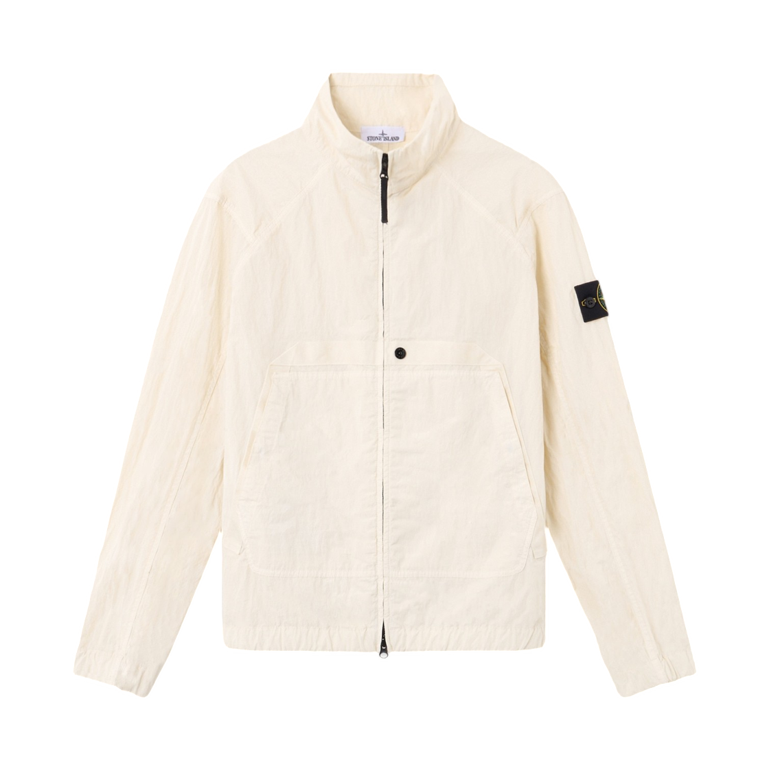L2S15Q1000-09S0405-V0093 Stone Island Q100009 Warp Rib Nylon-TC Stand Collar Jacket with Anti-Drop Finish Ivory - 26FW