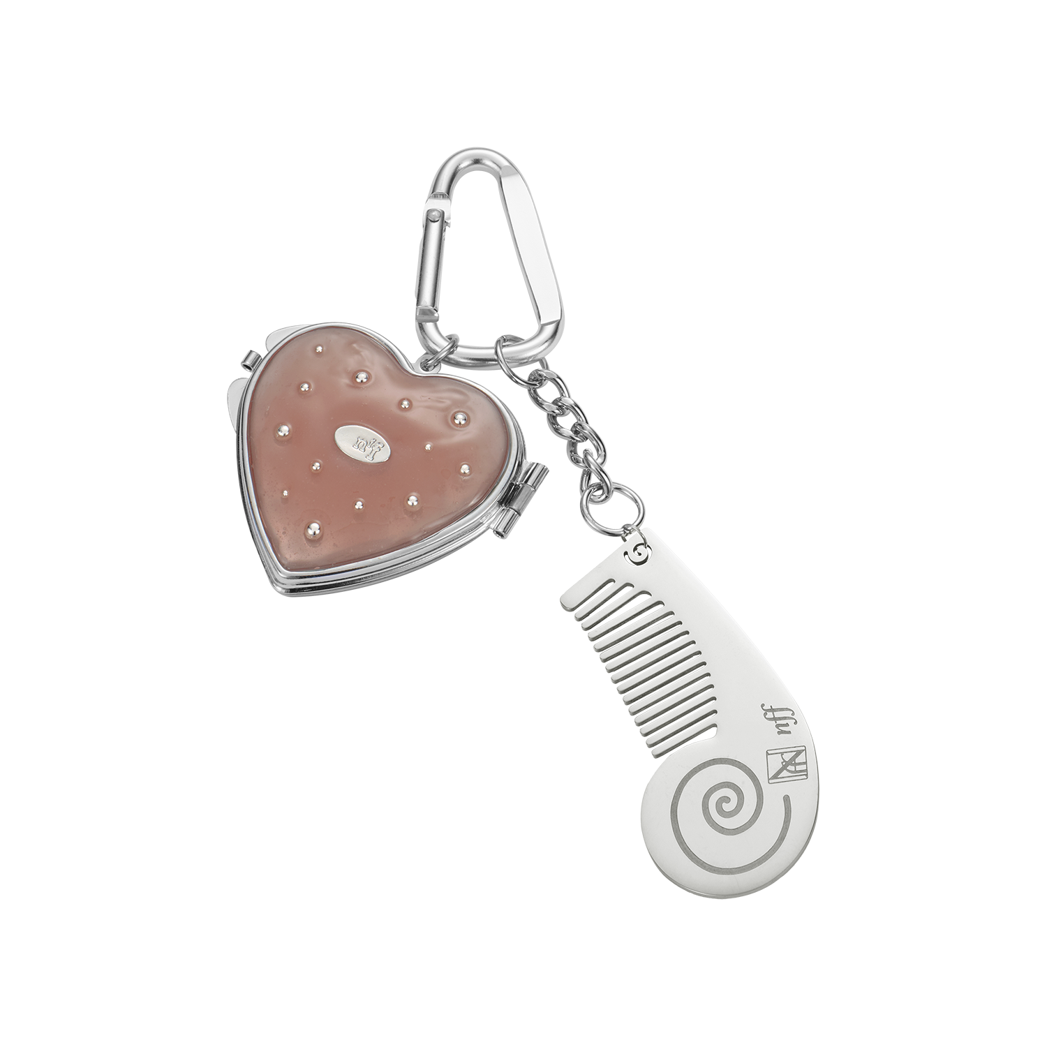 엔프프 다이빙 하트 미러 키링 코랄(Nff Diving Heart Mirror Keyring Coral) - 2