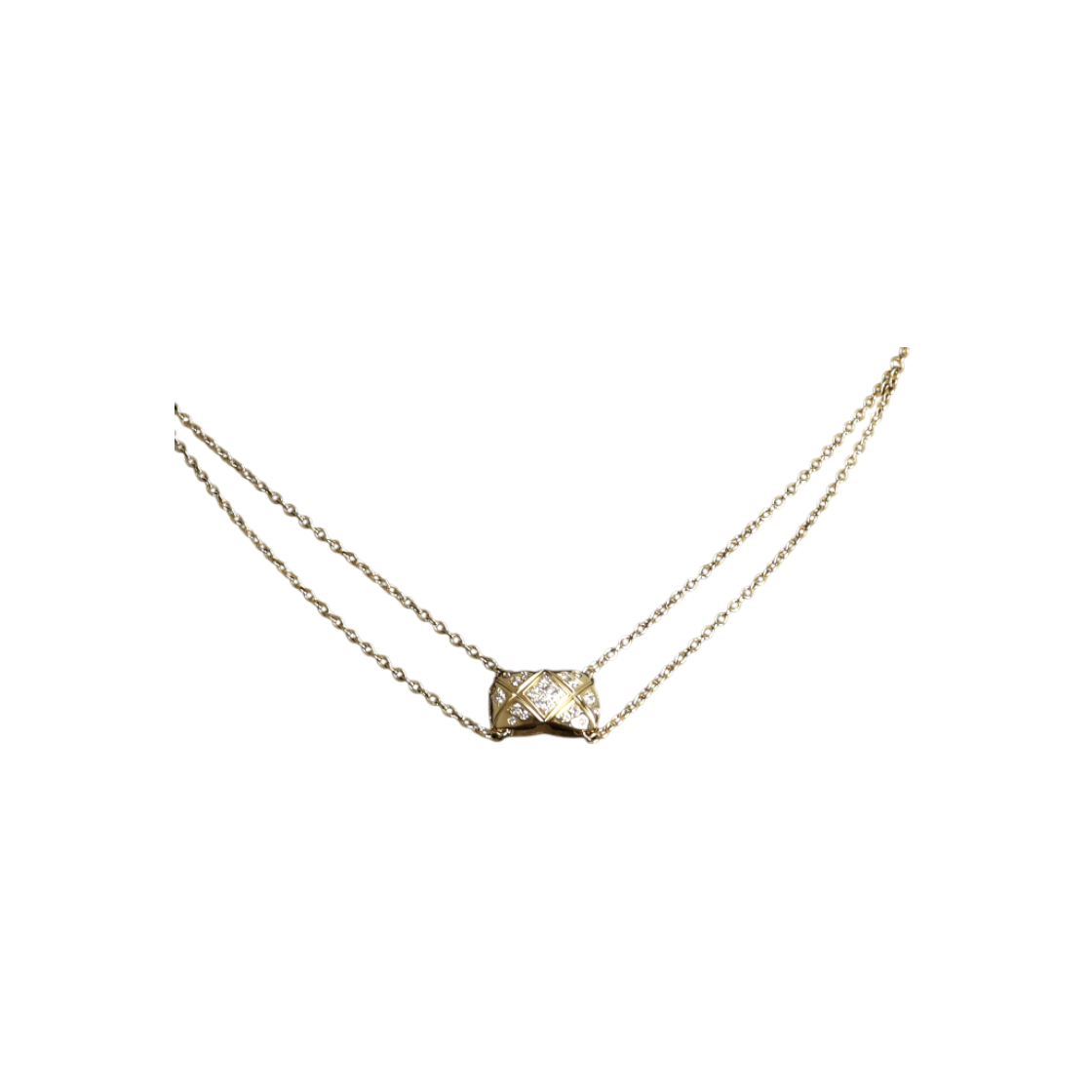 ITVUTR3466FT Chanel 18K Yellow Gold Coco Crush Half Diamond Necklace