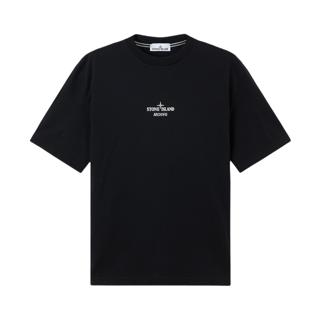 L2S1521000-33S0091-V0029 Stone Island 2100033 Organic Cotton Jersey Regular-Fit T-Shirt with Seasonal Archivio Print Black - 26FW