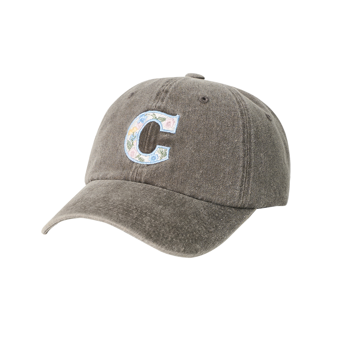 올인컴플리트 플라워 C 워싱 볼캡 브라운(Allincomplete Flower C Washing Ball Cap Brown) - 2