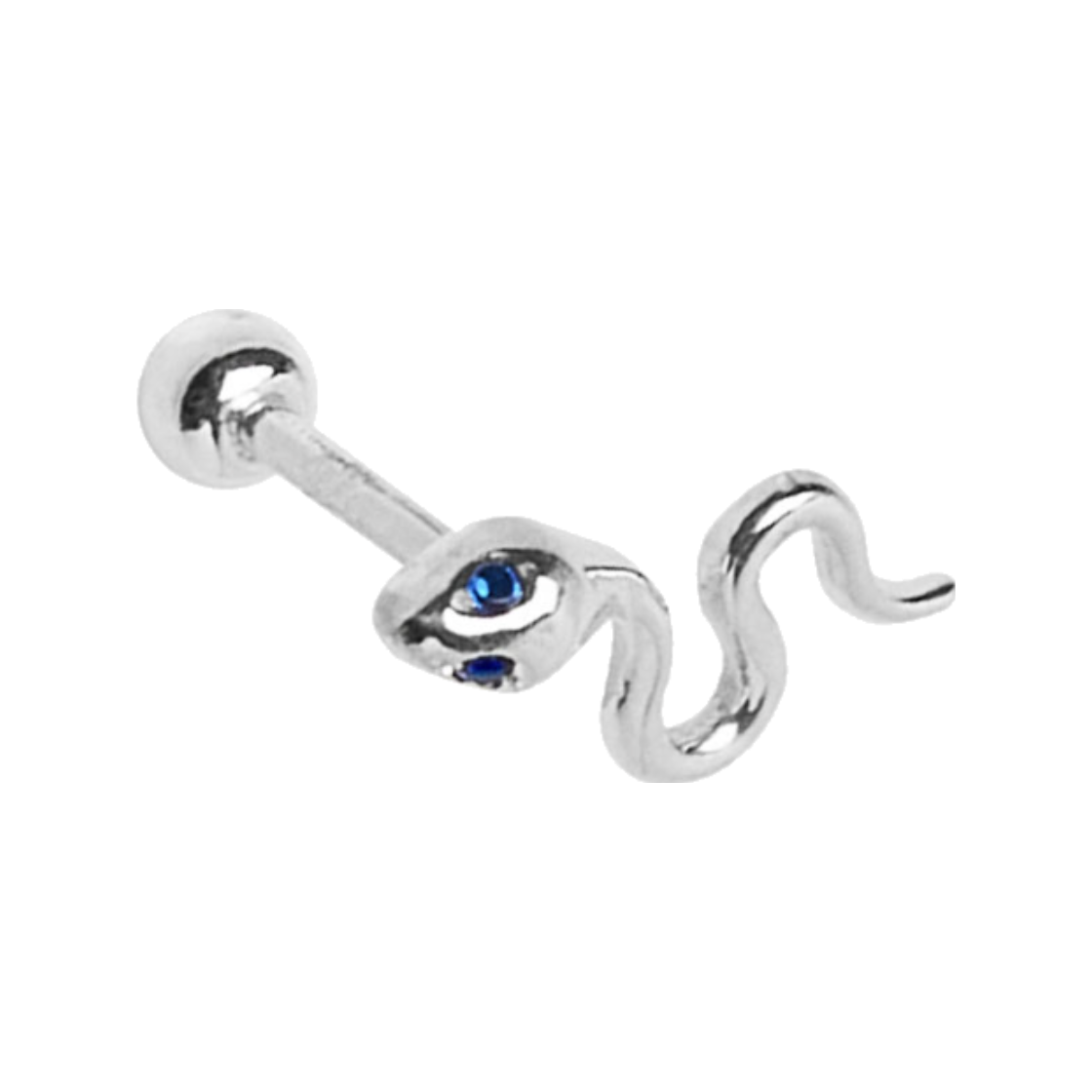라피씬 뱀 피어싱 (실버)(LA PISCINE Silver Snake (925 Silver) (Single)) - 3