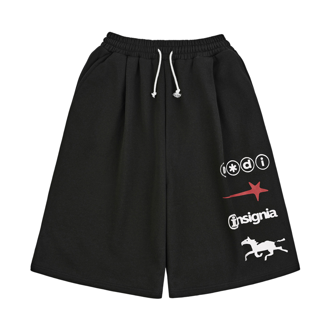 노디 시그널 스타 홀스 버뮤다 팬츠 블랙(NODI Signal Star Horse Bermuda Pants Black)