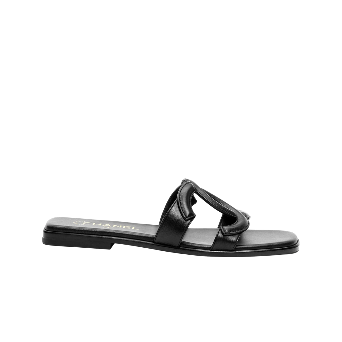 (W) 샤넬 뮬 램스킨 & 블랙((W) Chanel Mules Lambskin & Black) - 1