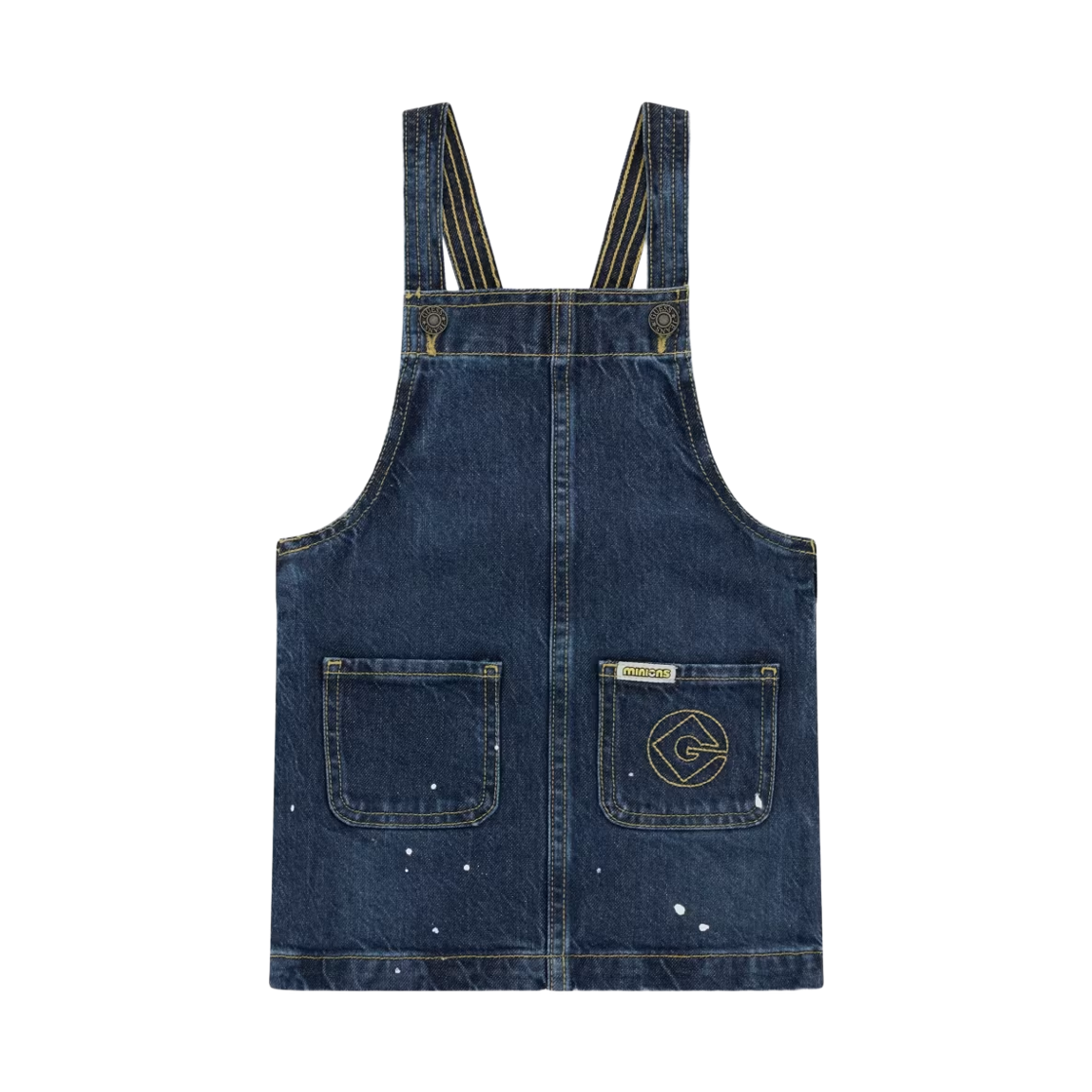 (키즈) 게스 진 x 미니언즈 데님 드레스 블루((Kids) GUESS Jeans x Minions Denim Dress Blue)