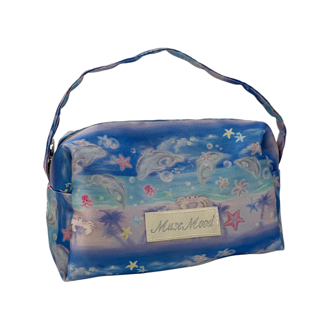 뮤즈무드 돌핀 비치 핸드백 파우치(Musemood Dolphin Beach Hand Bag Pouch)