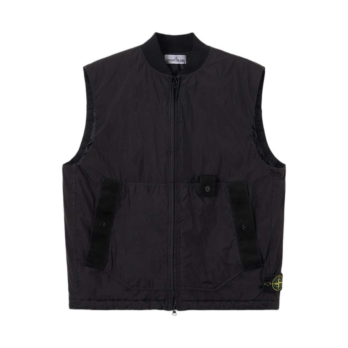 L2S15G1000-06S0A23-V0029 Stone Island G100006 Crinkle Reps NY Wind-Resistant Padded Vest with Anti-Drop Black - 26FW