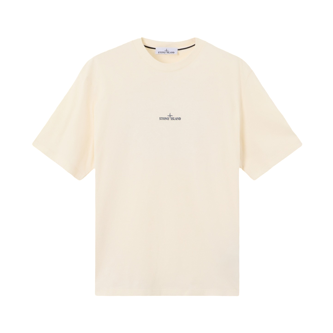 L2S1521000-01S0414-V0093 Stone Island 2100001 Organic Cotton Jersey Regular-Fit T-Shirt with Mud Print Ivory - 26FW