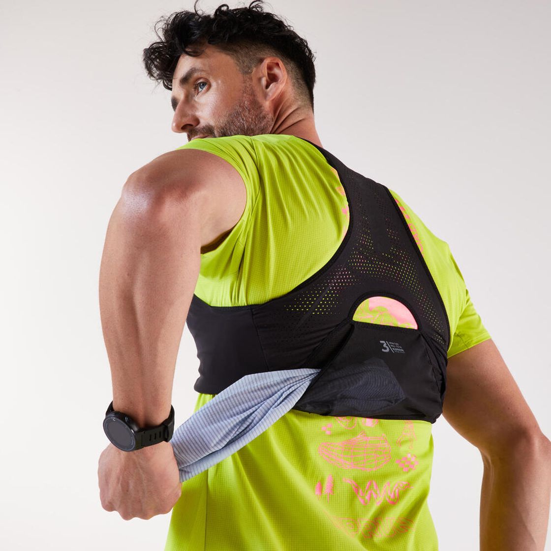 데카트론 트레일러닝 베스트 3L 프로팀 스모크 블랙(DECATHLON Trail Running Vest 3L Pro Team Smoke Black) - 4