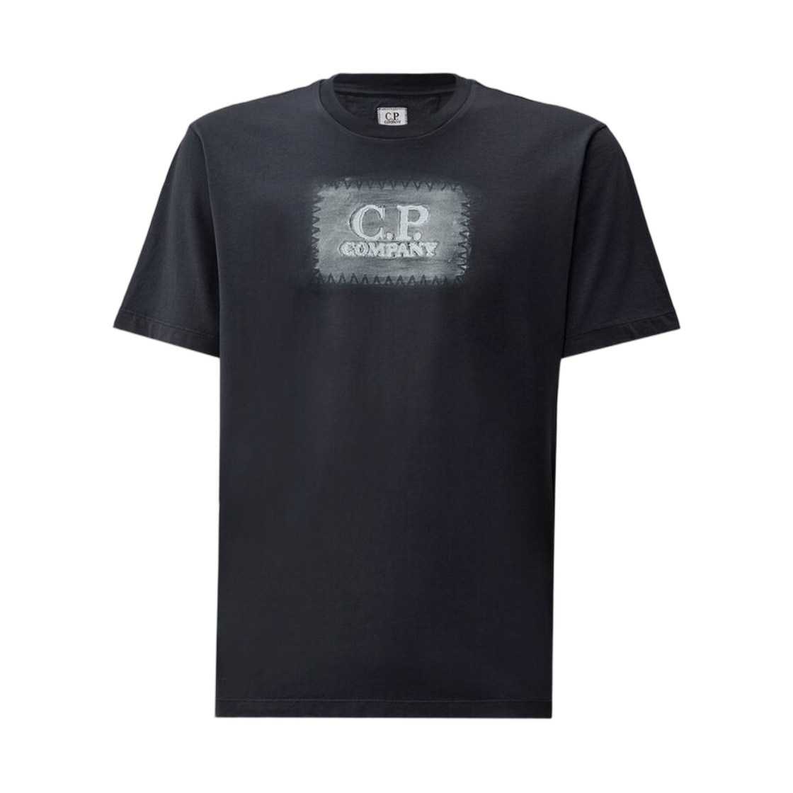 20CMTS294A005431G889 C.P. Company 24/1 Jersey Short Sleeve Logo Label T-Shirt Midnight Navy Blue - 26SS