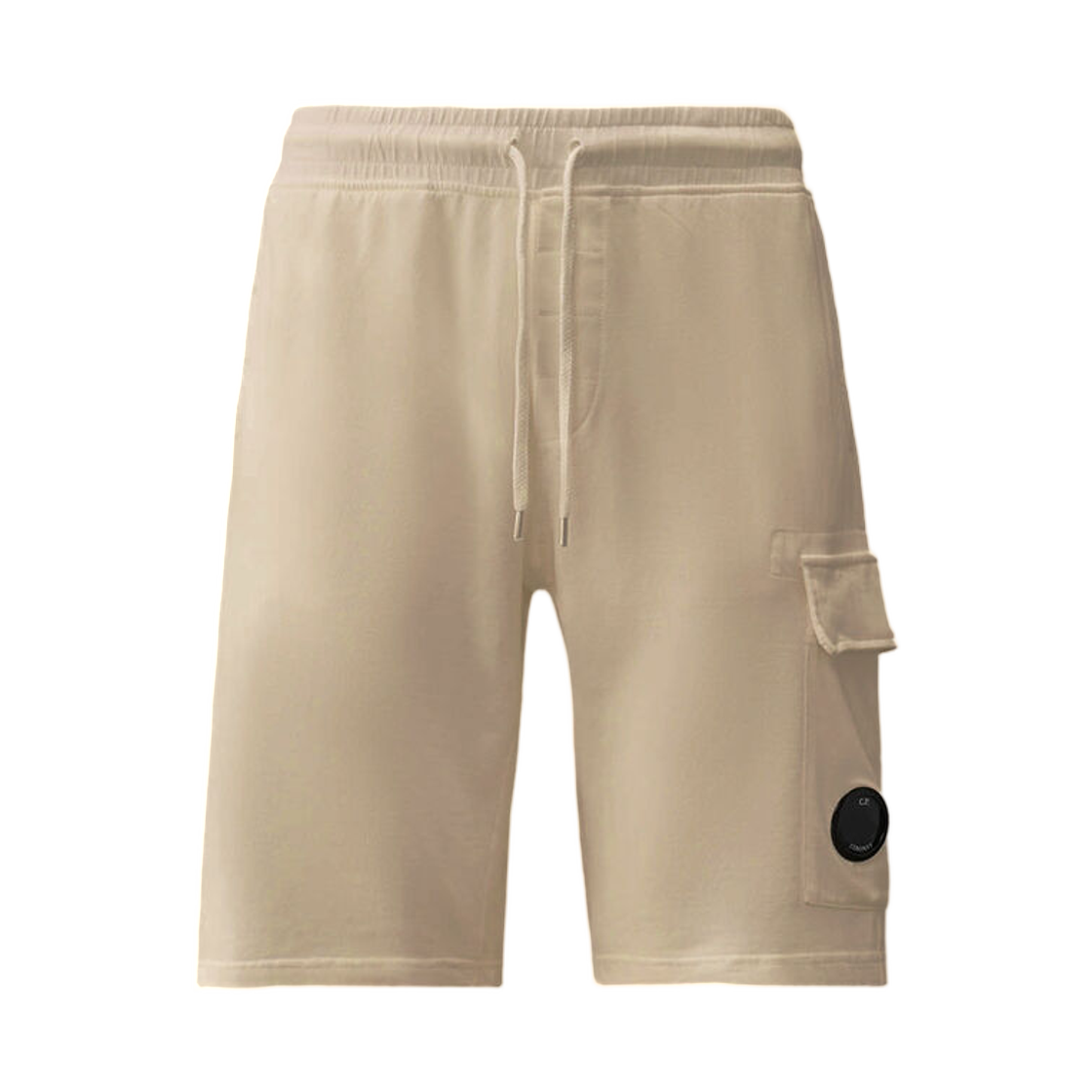 C.P. 컴퍼니 라이트 플리스 카고 렌즈 스웨트쇼츠 거즈 화이트 - 25FW(C.P. Company Light Fleece Cargo Lens Sweatshorts Gauze White - 25FW) - 1