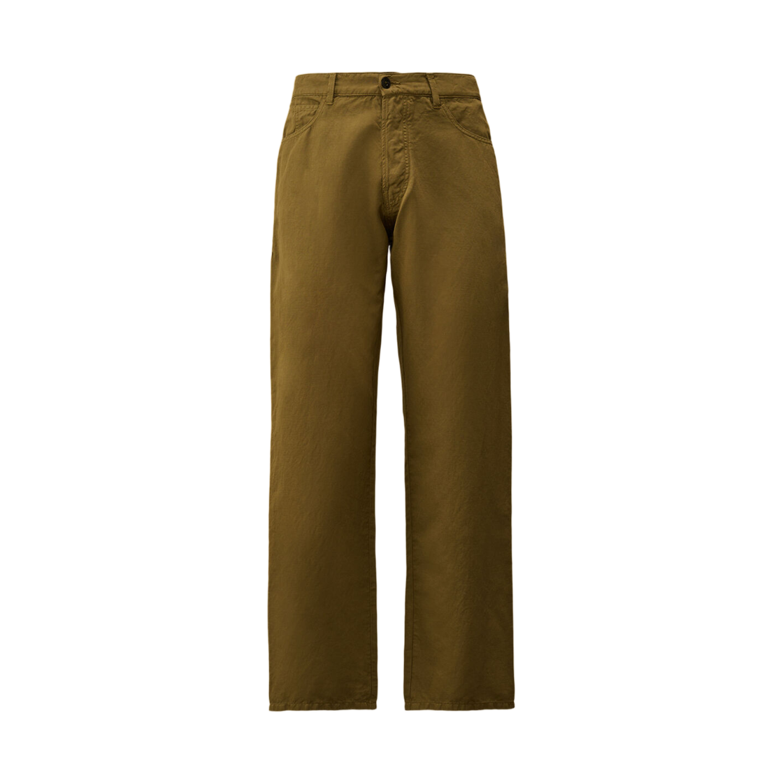 20CMPA305A110626G644 C.P. Company Cotton Linen No Side Seams Pants Dried Herb Green - 26SS