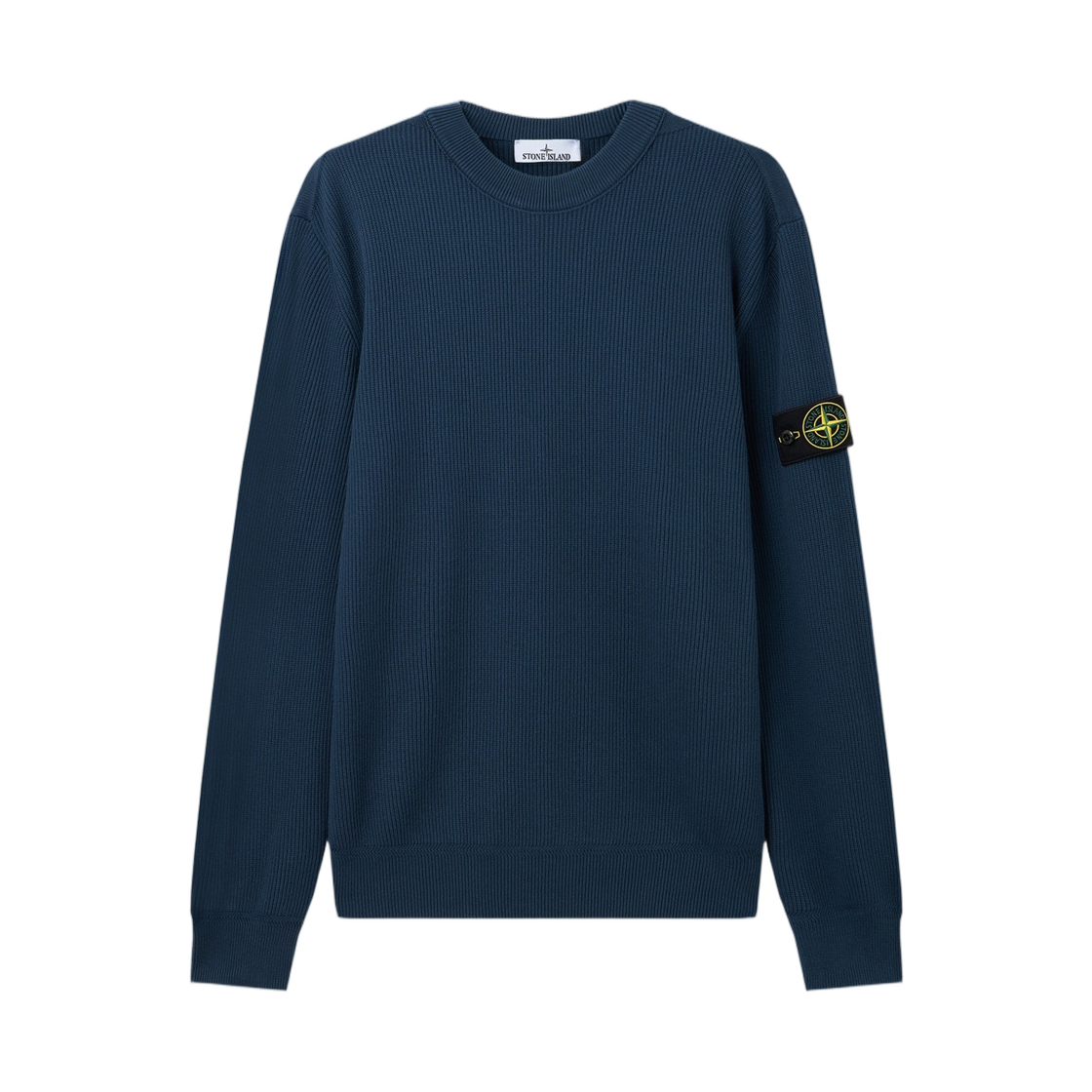 L2S1551001-54S00D8-V002E Stone Island 5100154 Ribbed Soft Organic Cotton Regular-Fit Crewneck Jumper Slate Blue - 26FW